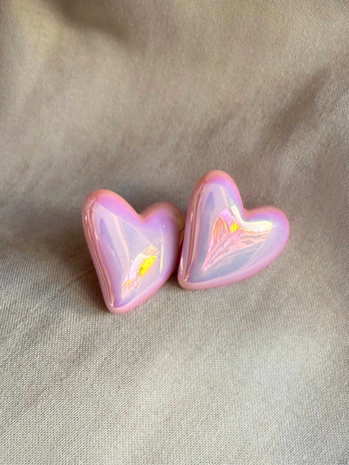 Shiny heart | earrings